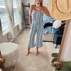 Striped Blue Jumpsuit
